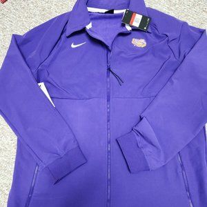 Nike LSU Tigers Therma Midweight Jacket Men's Large Full Zip Purple NWT
